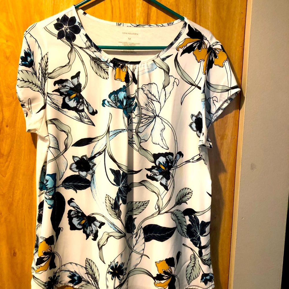 Floral short sleeve dress shirt